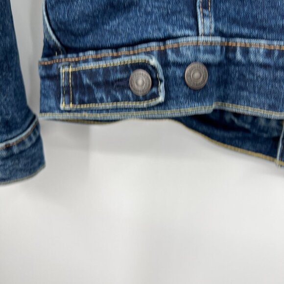 Levis Button Medium Wash Cotton Denim Jean Jacket sz M - Picture 9 of 15